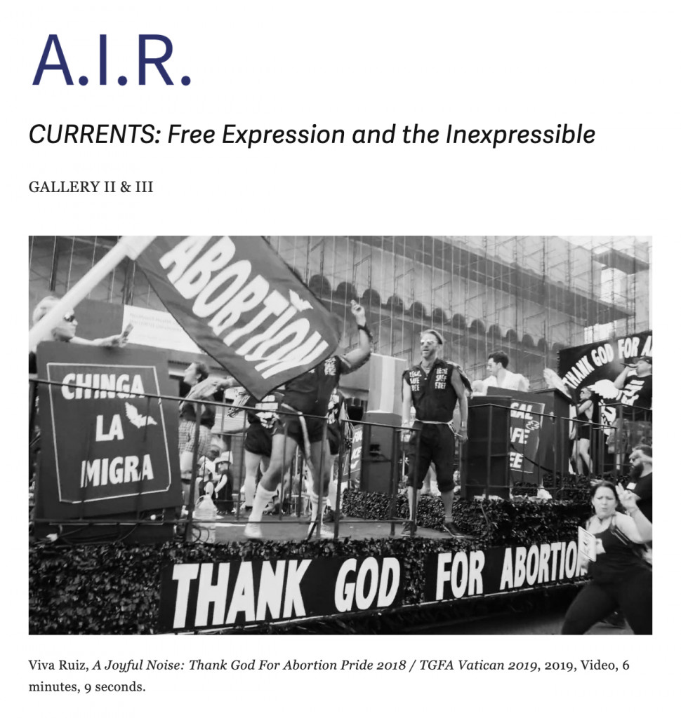 Image of AIR Gallery show Free Speech and the Inexpressible